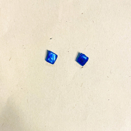 Denim Blue Origami Stud