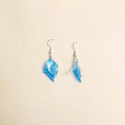 Denim Blue Dangle Earrings