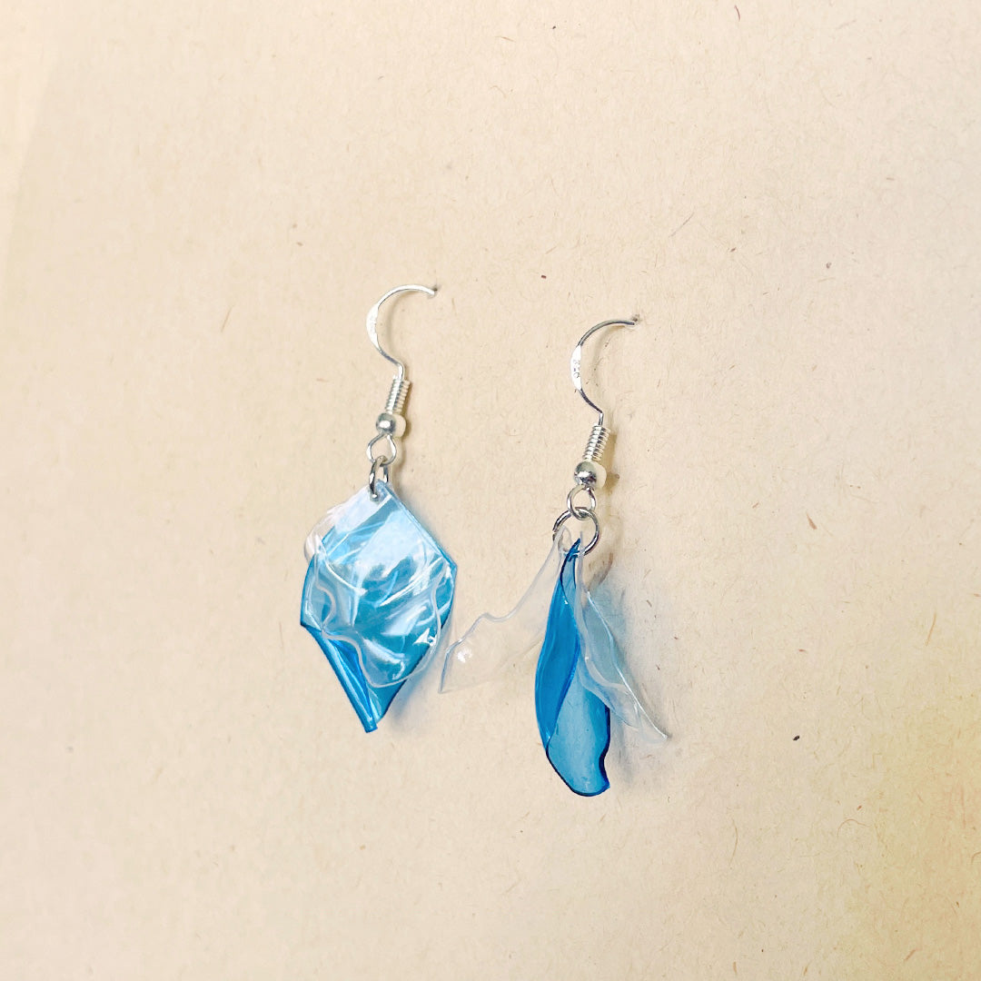 Denim Blue Dangle Earrings