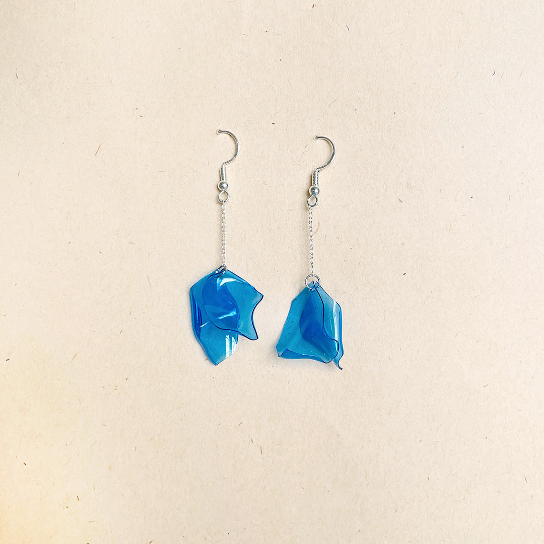 Full Denim Blue Dangle Earrings