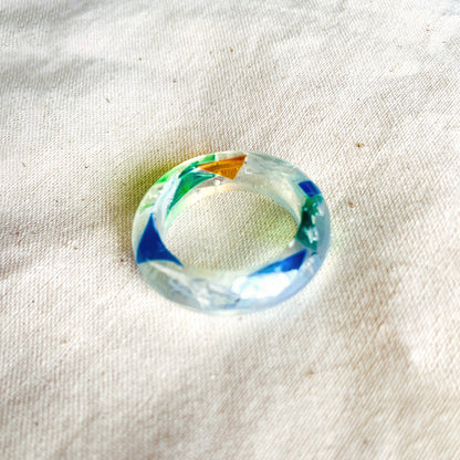 Plastic Gemstone Smooth Rings