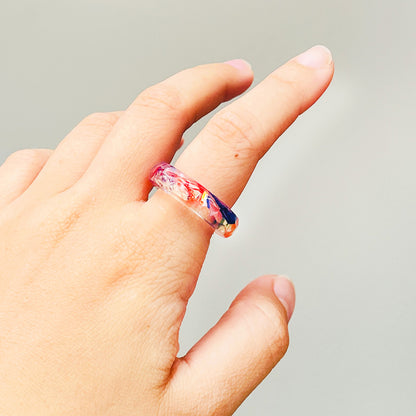 Plastic Gemstone Smooth Rings