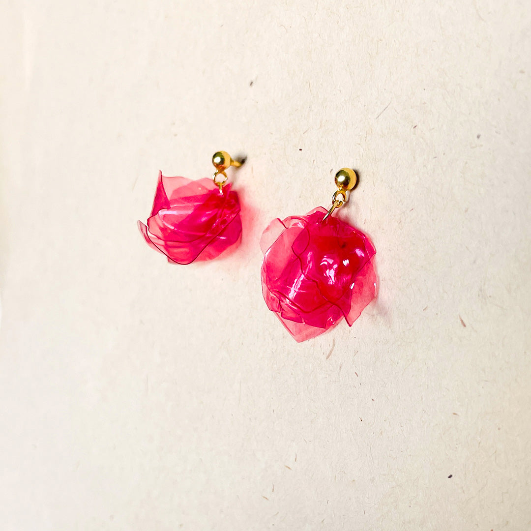 Rubine Red Petal Studs